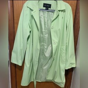 Fu Da FuDa Light Mint Green Rain Coat Medium Polyurethane PVC
